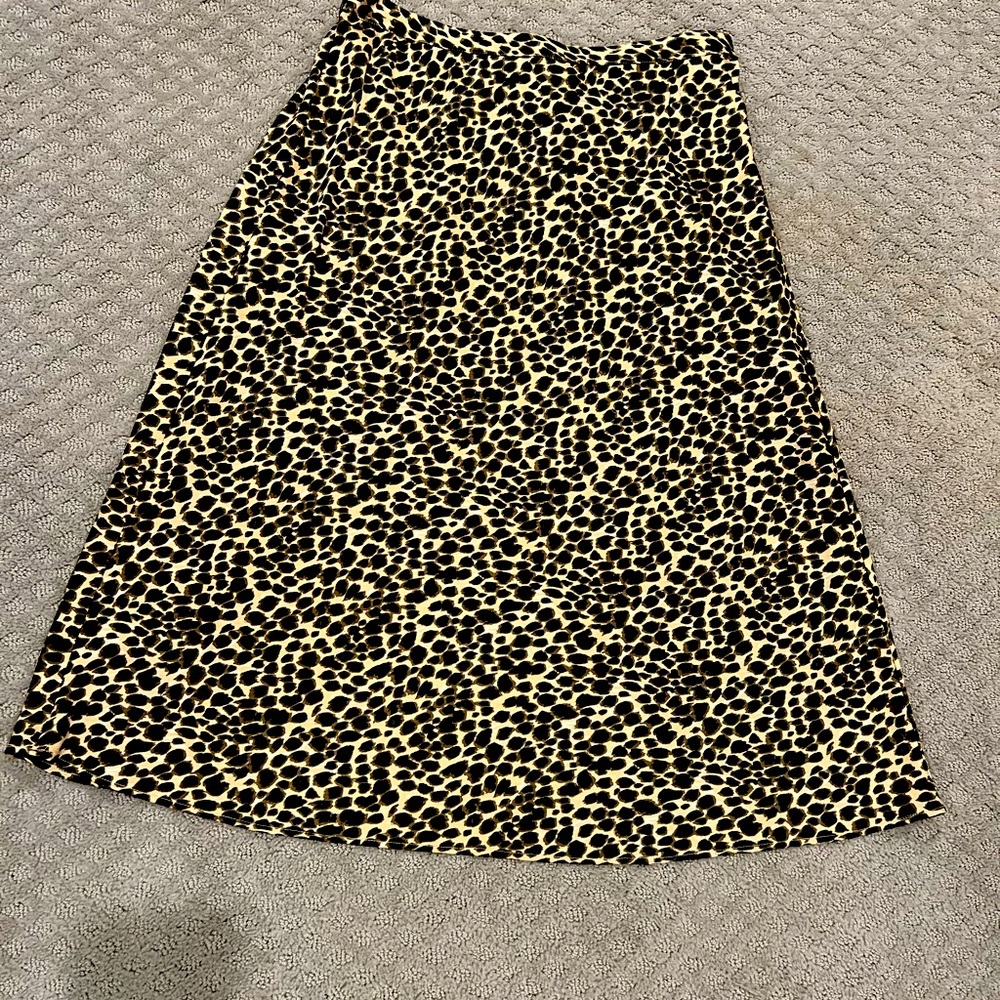 J. Crew midi leopard skirt. Size medium. Never worn.